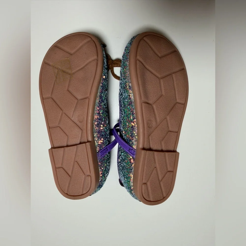 Kids Toddler Glitter Ballet Flats Size 23 (7C)